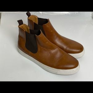 Unbranded High Ankle Top Faux leather men’s 13 dress shoes elastic Brown Camel